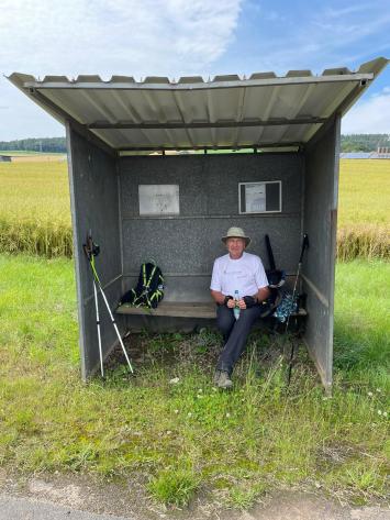 Rast auf der Wanderung durch Hessen