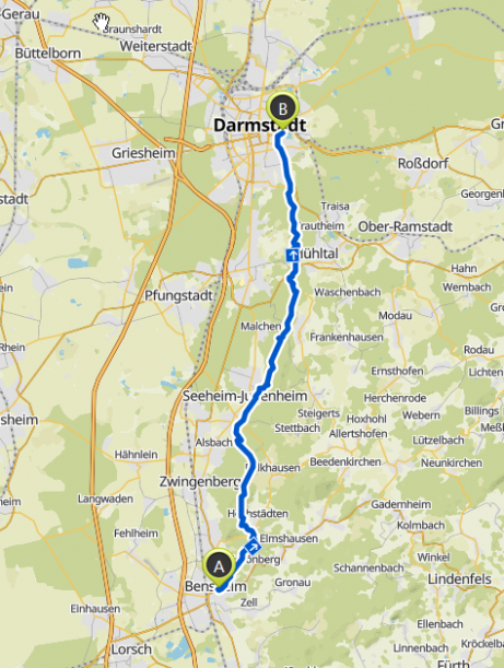 Tag 1 - Ziel Darmstadt